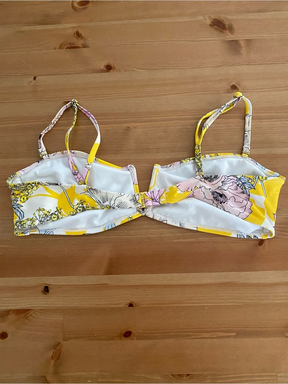 Yumi Kim Sz L Bora Bora Yellow Deep Sea Bandeau Top W/ Removable Straps